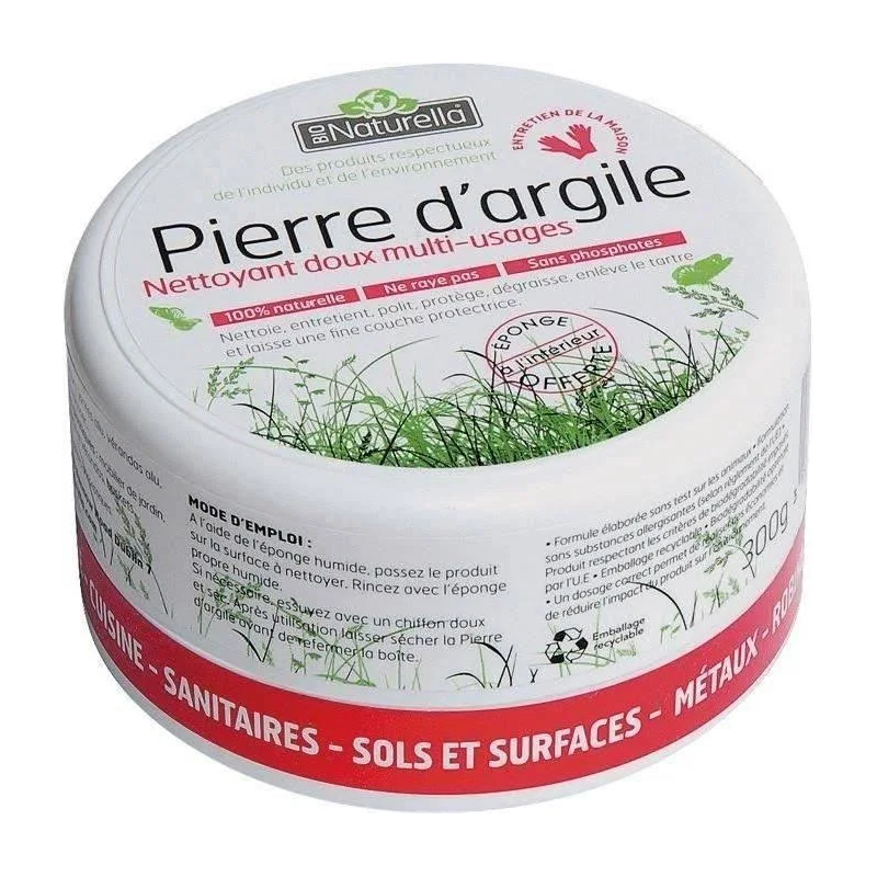 un peau contenant de la pierre d'argile